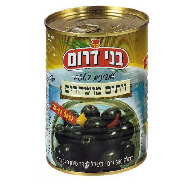 Bnei Darom Black Manzalino Olive 560 g