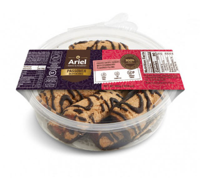 Ariel Passover crispy coated Cookies With Strawberry Flavored Filling 300 g